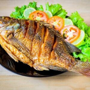 Tilapia (Whole Fried) with Salad
